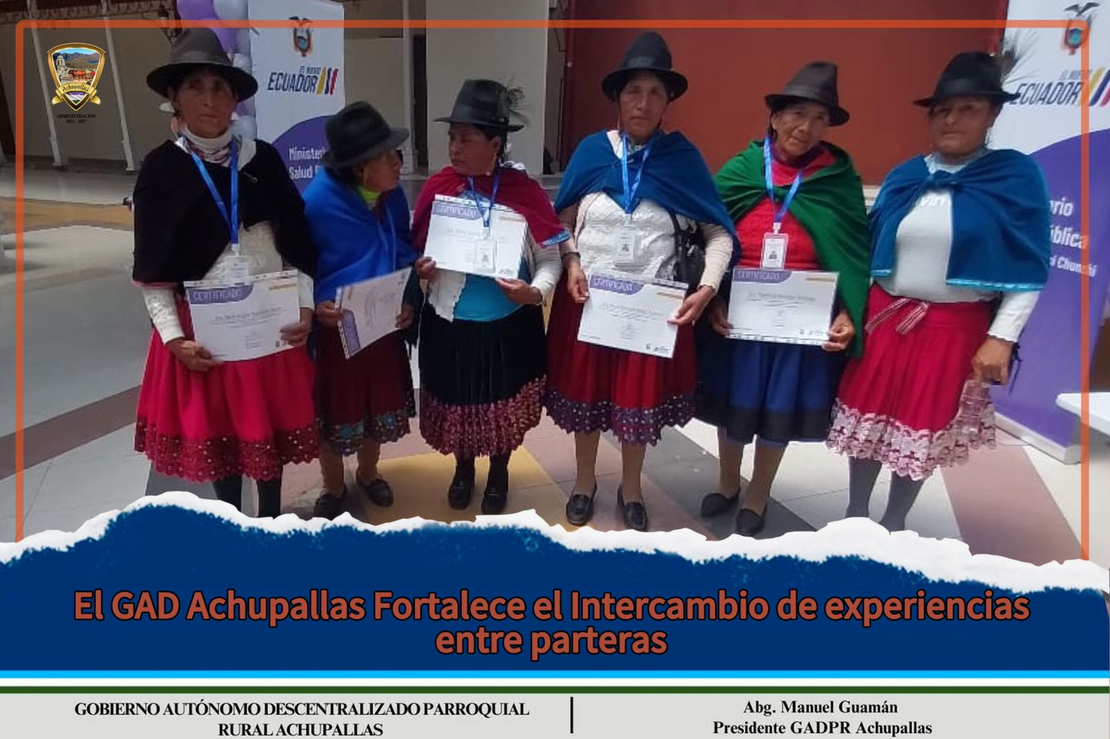 𝐆𝐀𝐃 𝐀𝐜𝐡𝐮𝐩𝐚𝐥𝐥𝐚𝐬 𝐟𝐨𝐫𝐭𝐚𝐥𝐞𝐜𝐞 𝐞𝐥 𝐢𝐧𝐭𝐞𝐫𝐜𝐚𝐦𝐛𝐢𝐨 𝐝𝐞 𝐞𝐱𝐩𝐞𝐫𝐢𝐞𝐧𝐜𝐢𝐚𝐬 𝐞𝐧𝐭𝐫𝐞 𝐩𝐚𝐫𝐭𝐞𝐫𝐚𝐬